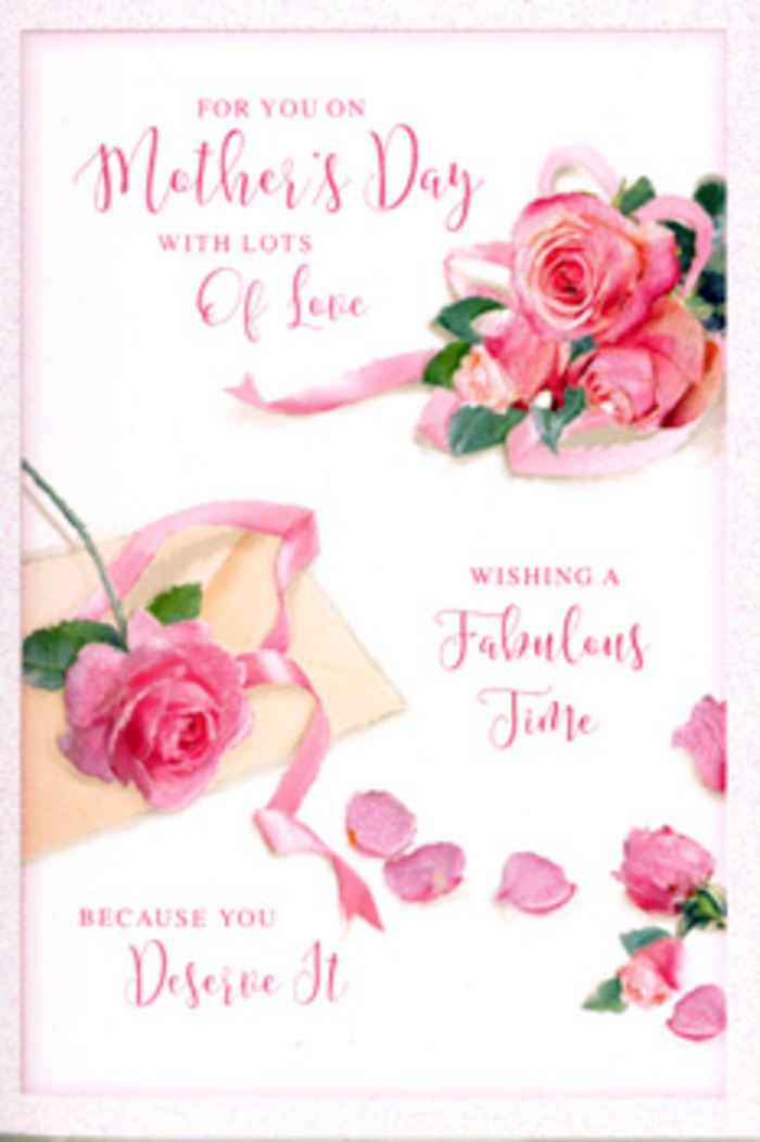 The Mother's Day card shown here features a graceful floral illustration that seems to capture the moment a bouquet is laid out and admired before being wrapped, much like the careful work done each day at Flowers Bracknell Forest. Across a bright white background, clusters of roses in tones of blush, shell pink, and richer rose-pink are arranged in an airy, diagonal sweep, giving the impression of movement and gentle flow from one side of the card to the other. Each bloom is depicted in tender detail, with soft, overlapping petals that curl outward in loose spirals, suggesting the velvety texture and plump freshness of roses just opened in a Bracknell Forest garden. Around these main blossoms, individual petals lie scattered like delicate confetti, contributing a whimsical, almost storybook charm and evoking treasured Mother's Day memories shared in homes from Crowthorne to Sandhurst. Faint greenery, painted in subdued greens and greys, peeks between the roses, framing them without disturbing the card's serene, pastel palette. A slender ribbon weaves softly through the design, its gentle loops echoing the circular forms of the flowers, hinting at the finishing touch of a florist's hand just before a bouquet is sent out for local delivery. Flowing, hand-drawn lettering nestles among the roses, its elegant curves mirroring the shapes of the petals while expressing sentiments of love, gratitude, and hope for a restful, joyful day. The entire scene is bathed in diffused, flattering light, with subtle shadows beneath each petal that lend a quiet realism. The card feels like a visual whisper of affection, echoing the simple beauty of gifting pink roses to a mother in Bracknell Forest-calm, loving, and deeply heartfelt.
